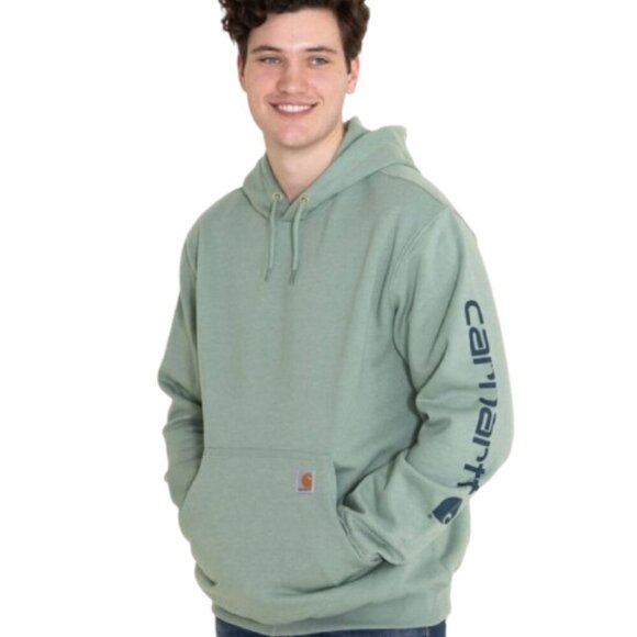 Men's Big and Tall 2XL Carhartt Sage Green Pullover Hoodie Loose Fit - Picture 1 of 11